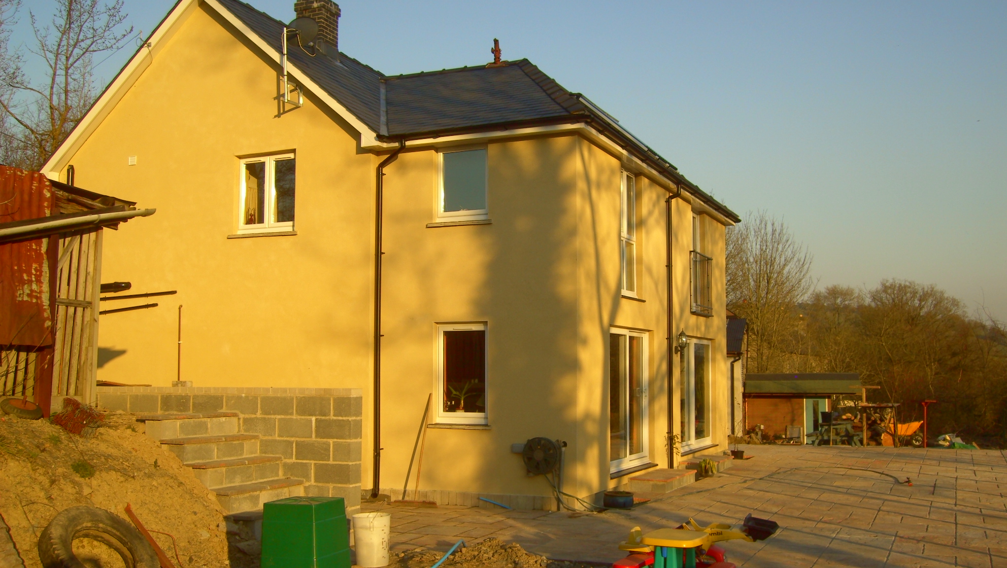Newly build house and patio